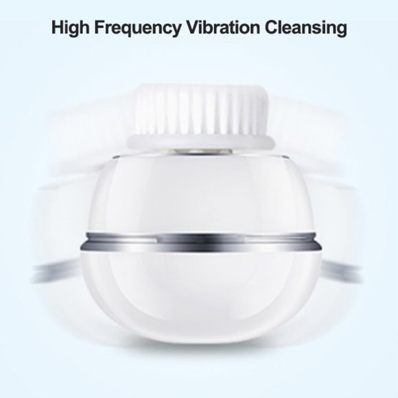 Electric Rechargeable Sonic Scrubber Silicone Facial Cleansing Brush For Face - Picture 4 of 14